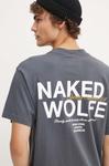 Хлопковая футболка Naked Wolfe, серый - фото 2