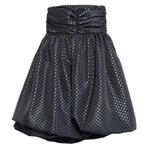 Короткое платье в горошек CELINE, черный/синий - фото 2