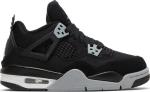 Кроссовки Air Jordan 4 Retro SE GS Black Canvas, черный - фото