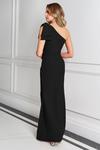 Платье макси на одно плечо с бантом и разрезом Sistaglam, черный - фото 2