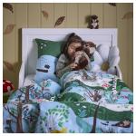 Комплект детского постельного белья Ikea Skogsduva, 150x200/50x80 см, зеленый - фото 4