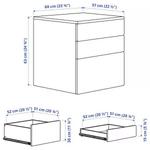 Комод с 3 ящиками Ikea Smastad/Platsa, 60х57х63 см, белый/голубой - фото 5