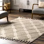 Ковер Balboa Textured Tile Area Rug nuLOOM, 305x396 см, светло-бежевый - фото 23