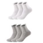 Лининг Носки до середины икры Унисекс 6 пар, Черные 3 пары + Серые 3 пары - фото 6