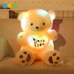 Плюшевая игрушка мишка с эффектом свечения в темноте Barbne, белый - фото 6