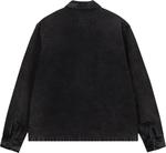 Рубашка Stussy Washed Canvas Zip Shirt 'Black', черный - фото 3