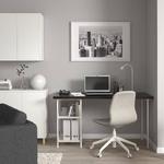 Стол письменный Ikea Lagkapten/Spand 140х60, 2 полки, белый/черный - фото 5