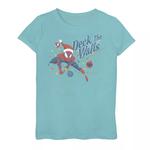 Праздничная футболка с рисунком Marvel Spider-Man Deck The Walls для девочек 7–16 лет Marvel - фото