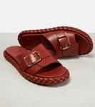 Кожаные шлепанцы Pip Chloé, Copper Brown - фото 6