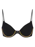 Бюстгальтер с эффектом сатина Elisabetta Franchi, черный - фото