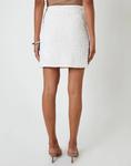 Мини-юбка Threadbare Sequin Velour белого цвета - фото 4