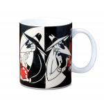 LOGOSHIRT Кружка 'Spy vs. Spy' в черном цвете - фото