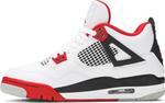 Кроссовки Air Jordan 4 Retro OG GS Fire Red 2020, белый - фото 3