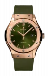 Часы classic fusion king gold green 42 мм Hublot - фото