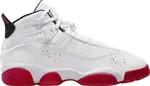 Кроссовки Jordan 6 Rings GS White University Red, белый - фото