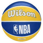 Баскетбольный мяч Wilson Team Tribute Warriors NBA размер 7 сине-желтый - фото 2