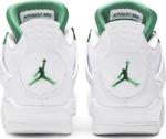 Кроссовки Air Jordan 4 Retro GS Green Metallic, белый - фото 4