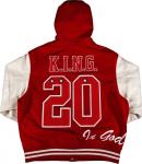 Куртка Supreme King Hooded Varsity Jacket 'Red', красный - фото 3