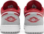Кроссовки Air Jordan 1 Low SE GS Light Smoke Grey Gym Red, серый - фото 6