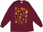 Лонгслив Supreme Faces Long-Sleeve Tee 'Burgundy', красный - фото