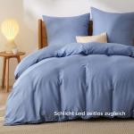 Комплект постельного белья Bedsure, 3 предмета, 220х240/80x80 см, синий - фото 3