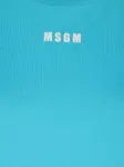 Платье макси с разрезом и логотипом Msgm, синий - фото 3