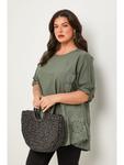 Блузка Curvy Lady, хаки - фото