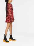MSGM платье мини с узором, розовый - фото 3