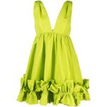 Мини-платье из тафты с рюшами PINKO, желтый - фото 3