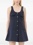 GANNI платье мини на пуговицах, синий - фото 5