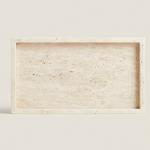 Поднос Zara Home Rectangular Marble, бежевый - фото