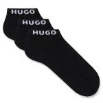 Набор носков до щиколотки Hugo In A Cotton Blend, 3 пары, черный - фото