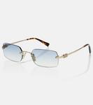 Прямоугольные солнцезащитные очки с логотипом Miu Miu - фото 3