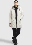 Худжо стеганое пальто "ATINE" Khujo, кремовый - фото 4