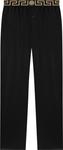 Брюки Versace Greca Border Silk Pyjama Trousers 'Black', черный - фото 2