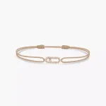 Браслет Messika Move Uno Beige Cord, розовое золото/бриллианты - фото 2