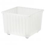 VESSLA ВЕССЛА Ящик на колесах, белый, 39x39 см IKEA - фото