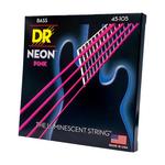 Струны DR NEON Hi-Def Pink Bass SuperStrings Medium, 4-струнные DR Strings - фото