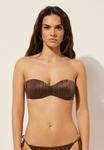 Топ бикини Calzedonia SHINY SATIN, Brown/Brown - фото