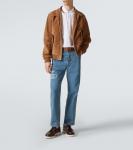 GG замшевый блузон Gucci, кэмел - фото 2