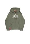 Толстовка Alpha Industries BASIC ZIP, Dark Olive/Khaki - фото 4
