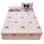 Подогнанная простыня Sanrio, Version A - Beautiful Kuromi - фото