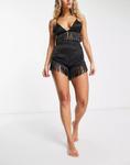Шорты Asos Design Embellished Tassel Beach Co Ord, черный - фото 2