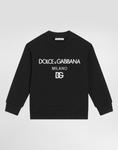 Джерси свитшот с круглым вырезом и вышивкой DG Milano Dolce&Gabbana, черный - фото