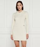 Платье Pinko York Chocolate с добавлением шерсти, бежевый - фото