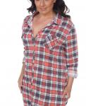 Эластичная клетчатая туника plus piper White Mark, мульти - фото 4