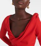 Платье миди с драпировкой Jw Anderson, цвет bright red - фото 4