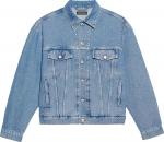 Куртка Balenciaga Languages Denim Jacket 'Stone Wash Indigo', синий - фото