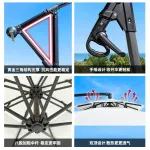 Солнцезащитный зонт Baying, 300 см, круглый, одинарный верх, крестовина, стандартное основание, без подсветки, хаки/черный - фото 3