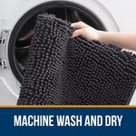 Коврик для ванной Olanly, 120х80 см, темно-серый - фото 4